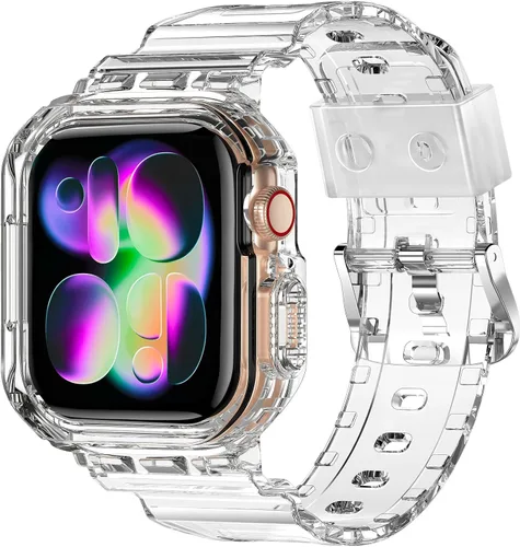 Miniatura 76 de XYF Compatible con correas cristalinas para Apple Watch de 1.929 in, 1.811 in, 1.772 in, 1.732 in, 1.654 in, 1.614 in, 1.575 in, 1.496 in, funda