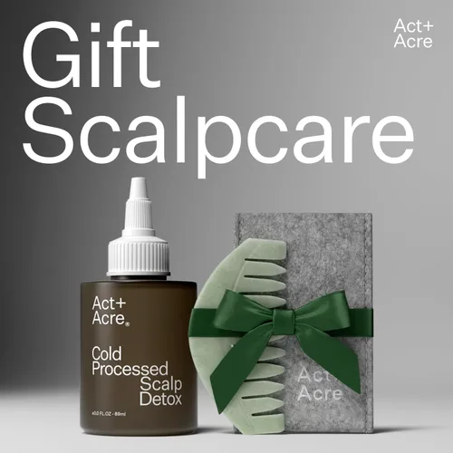 Miniatura 2 de Act+ Acre Herramienta de cuero cabelludo Gua Sha – Peine de mano de dientes anchos – Herramienta perfecta de masajeador de piedra natural – Estimula