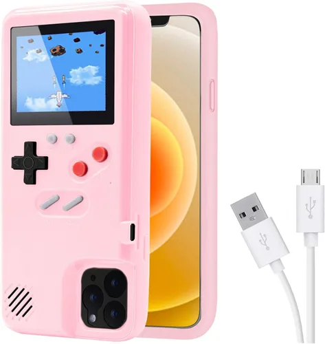 Miniatura 7 de Funda de consola de juegos para iPhone, funda protectora retro autoalimentada con 36 juegos pequeños, pantalla a todo color, funda de videojuegos