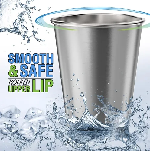 Miniatura 6 de CHILLOUT LIFE Vasos de acero inoxidable para niños de 8 onzas, vasos de acero inoxidable para niños pequeños para actividades en el hogar y al aire