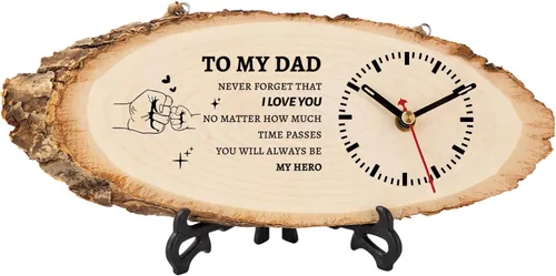 Miniatura 9 de Regalos para papá de hija e hijo, ideas de regalo de Navidad y cumpleaños para papá, reloj de madera, regalo personalizado para papá, regalos