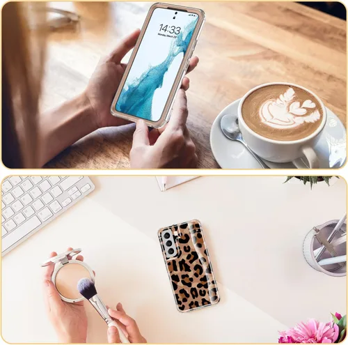 Miniatura 7 de ESDOT Funda para Samsung Galaxy S22 Plus, grado militar, prueba de caída de 21 pies, resistente con diseños de moda para mujeres y niñas, funda