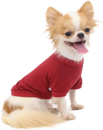 Miniatura 10 de LOPHIPETS Camiseta para Perro 100% Algodón para Perros Pequeños Teacup Chihuahua Yorkie Ropa para Cachorros-Azul/S