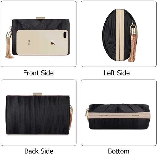 Miniatura 5 de Bolsos de noche con borlas para mujer, para bodas, bailes, salidas nocturnas, fiestas