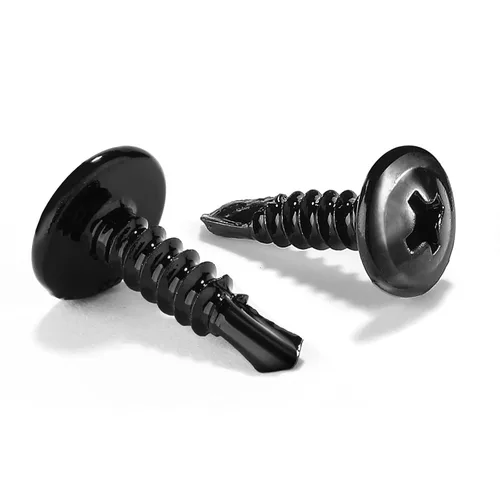 Miniatura 17 de Tornillos de chapa metálica #8 de 1-1/2 pulgadas, 100 tornillos de acero inoxidable 410 tornillos autorroscantes rápidos de cabeza de armadura