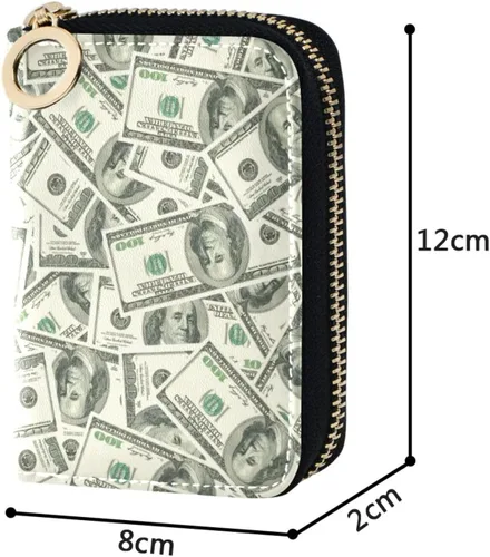Miniatura 4 de Sletend Tarjetero RFID de cuero con cremallera para tarjetas de crédito para mujeres y niñas, Color #02, Classic