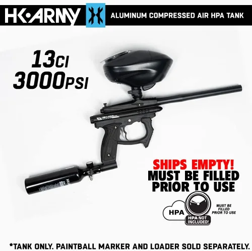 Miniatura 2 de HK Army Tanque de aire comprimido de aluminio HPA para paintball con sistemas de aire - Regulador estándar Negro