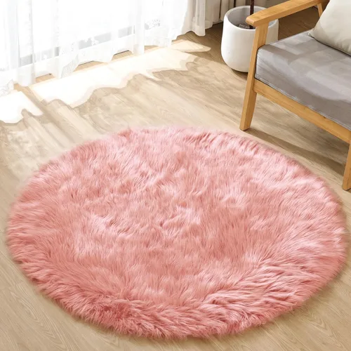 Miniatura 53 de ORINOVA Alfombras de pelo sintético lavable de color gris plateado claro para dormitorio, alfombra de felpa para sala de estar, alfombra