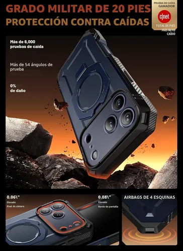 Miniatura 3 de SUPCASE Funda para iPhone 17 Pro Max (UBGrip Pro), [protector de pantalla de vidrio templado integrado y soporte] [cubierta de control de cámara]