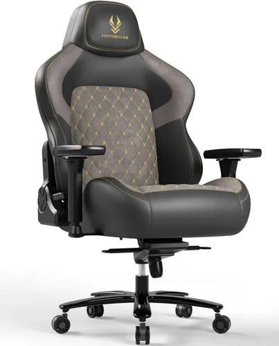 Miniatura 10 de Silla de juegos grande y alta de 440 libras, silla de juegos con base de metal, espuma viscoelástica lumbar, reposabrazos ajustable 4D, silla