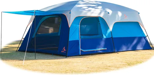 Miniatura 19 de KTT Extra Large Tent 8-10-12-14 Person(A),Family Cabin Tents,2 Rooms,3 Doors and 3 Windows with Mesh,Straight Wall,Waterproof,Double Layer,Big Tent