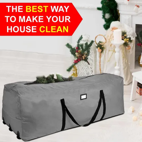 Miniatura 2 de Bolsa de Almacenamiento Rodante para Árbol, Se Adapta a Árboles Navideños Desmontados de hasta 9 pies, 28" de Alto X 16" de Ancho X 60" de Largo