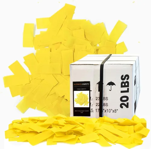 Miniatura 28 de Ultimate Confetti, Confeti Biodegradable Azul Bebé - Confeti de Papel de Seda Rectangular Revoloteante para Uso en Cañones y Lanzadores – Confeti