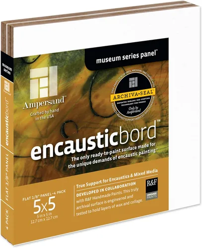 Miniatura 51 de Ampersand Art Supply Panel de pintura de madera: Serie Museo Encausticbord, 7/8 pulgadas de profundidad, 8 "x 10" Profundidad de 7/8 pulgadas