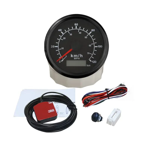Miniatura 3 de ELING 85MM GPS velocímetro odómetro 120KM/H 70MPH kilometraje ajustable alarma de sobrevelocidad para barco coche camión motocicleta