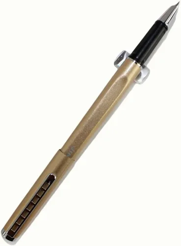 Miniatura 3 de Gullor Elegante pluma estilográfica dorada Jinhao 699 con punta fina con convertidor de tinta Push Tyle