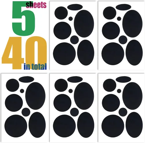 Miniatura 3 de OIIKI Kit de parche de reparación de chaqueta de plumón acolchado, 40 piezas, parche de reparación de tela de nailon negro, autoadhesivo