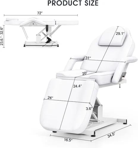 Miniatura 6 de Artist hand Mesa de masaje eléctrica de altura ajustable cama de masaje cama de masaje cama facial cama de pestañas para extensiones de pestañas