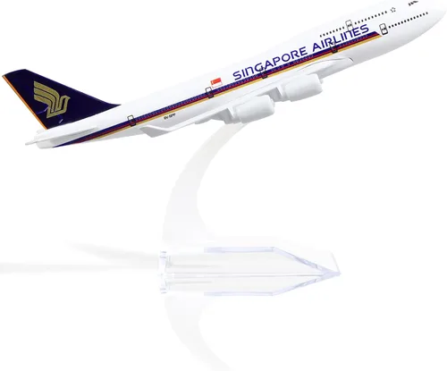 Miniatura 9 de 747 Kit de Modelo de Avión Coreano-1/400 Modelo de Aviones de Metal Fundido a Presión con Soporte (6 pulgadas) Avión Boeing 747 Regalos