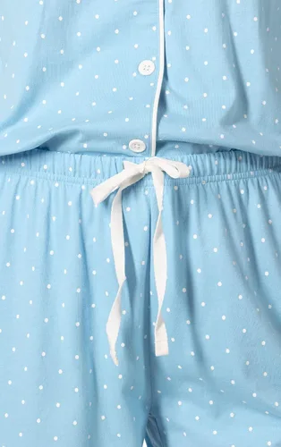 Miniatura 4 de PajamaGram Pijama de algodón para mujer - Conjunto de pijama capri para mujer, 100% algodón