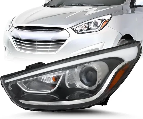 ALLIGATOR AUTO LIGHTS Conjunto de faros halógenos compatible con Hyundai Tucson 2014-2015 con certificación CAPA, bombillas incluidas, lado