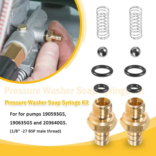 Miniatura 2 de Kit de inyector de jabón químico para lavadora a presión para Briggs and Stratton, Homelite, Ryobi y Husky reemplaza a 190593GS 190635GS y 203640GS