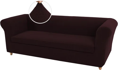 Miniatura 32 de UNBBRRL Funda de sofá Chesterfield de jacquard elástico, fundas de cojín gruesas para sofá, protector de muebles para sala de estar