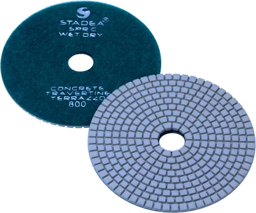 Miniatura 4 de PPD121N Almohadillas de pulido de diamante seco de 7 pulgadas para hormigón, travertino, mármol, terrazo, bordes de piso, pulido de encimera, grano