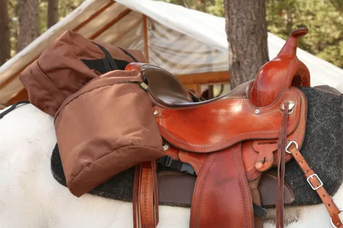Miniatura 8 de TrailMax Bolsas de alforja sobre la silla de montar; bolsas de alforja se adaptan a la mayoría de las sillas de montar occidentales; ideales