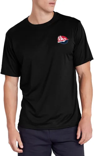 Miniatura 171 de Camiseta deportiva oficial de la NCAA Collegiate para hombre, colección negra con logotipo en el pecho izquierdo