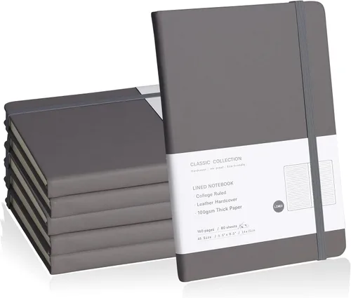 Miniatura 27 de Cuaderno rayado con tapa dura para hombres y mujeres – Cuadernos para escribir, trabajo, escuela, hogar y notas diarias, 160 páginas – Tamaño A5