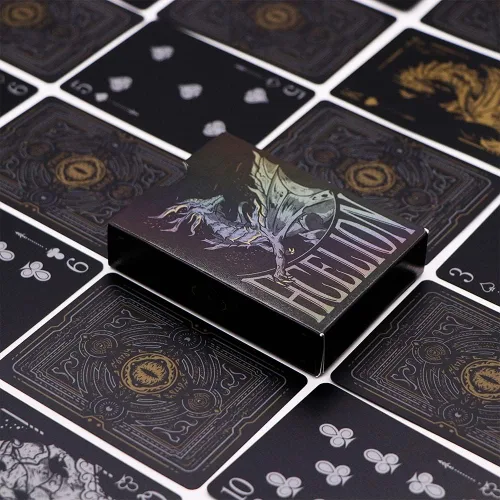 Miniatura 4 de ACELION Cartas de juego impermeables, cartas de plástico, baraja de cartas, tarjetas de póquer de regalo (negro)