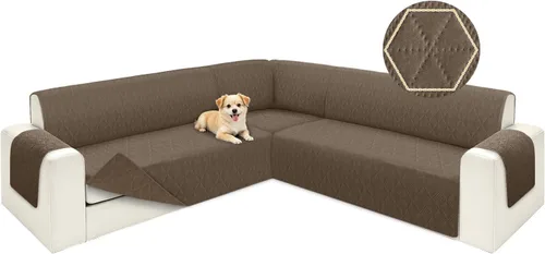 Miniatura 14 de ALIECOM Fundas para sofá seccional de esquina en forma de L Fundas para sofá reversibles lavables para sofá seccional Funda para sofá deslizable