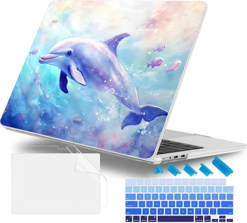 Miniatura 33 de Funda para MacBook Air 2026/2025/2024/2023 de 15 pulgadas M5 A3448/M4 A3241/M3 A3114/M2 A2941, elegante funda protectora rígida para MacBook Air