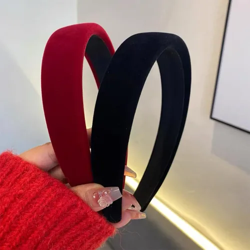 Miniatura 2 de Diademas anchas de terciopelo para mujer, diademas suaves para mujer, diademas de moda para mujeres y niñas, diadema antideslizante a la moda