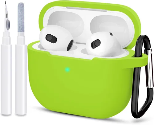 Miniatura 15 de Compatible con AirPods 3, funda protectora de silicona para AirPods de tercera generación 2021, carga inalámbrica, azul oscuro
