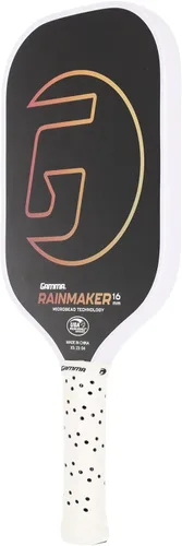 Miniatura 3 de GAMMA Rainmaker - Paleta de pickleball ligera, grande, cara de fibra de carbono de microcuentas para mayor giro y control, peso de giro Negro