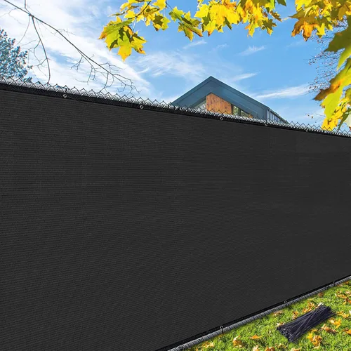 Miniatura 8 de iCover 3x10 pies de valla de pantalla de privacidad para balcón, cubierta de valla de barandilla resistente a los rayos UV para porche, terraza, Gris