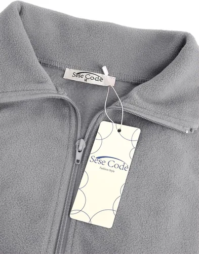 Miniatura 44 de SeSe Code Chaleco de forro polar ligero con cremallera frontal y bolsillos para mujer
