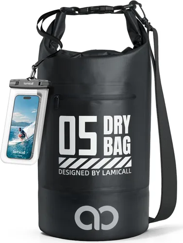 Miniatura 27 de Lamicall Mochila seca impermeable - [Durable y flotante] 5L/10L/20L/30L/40L bolsa grande impermeable con funda impermeable para teléfono para kayak