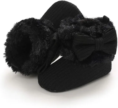 Miniatura 5 de E-FAK Botas para bebé niño y niña, zapatos para recién nacidos, con lazo para nieve, antideslizantes, suela suave, cálidos, para niños pequeños