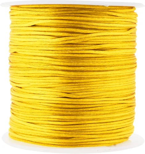 Miniatura 114 de Mandala Crafts Cordón de Satén de Nailon 2mm Cordón Rattail Champagne - 100 Yardas Cordón de Nailon Chino para Nudos Cordón de Seda Cola de Rata