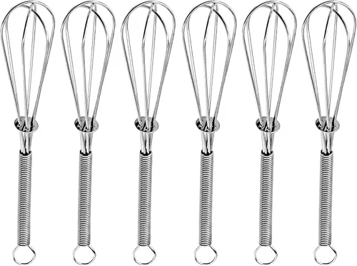 Miniatura 14 de Anaeat Mini batidores de alambre, juego de 2 batidores portátiles de acero inoxidable para cocina y batidor de huevos con alambre grueso, globo 2