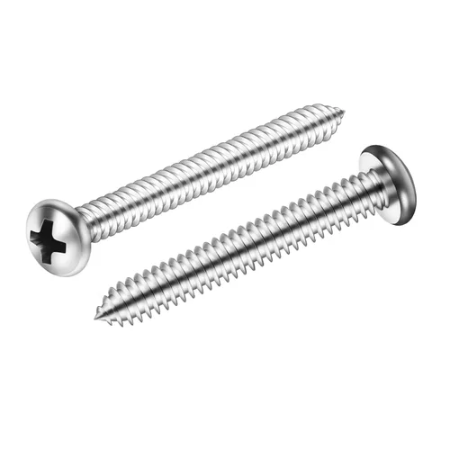 Miniatura 16 de Mellewell Tornillo autorroscante #4 x 1 de cabeza de cacerola, tornillos de chapa metálica de cabeza plana, tornillos de madera, acabado negro