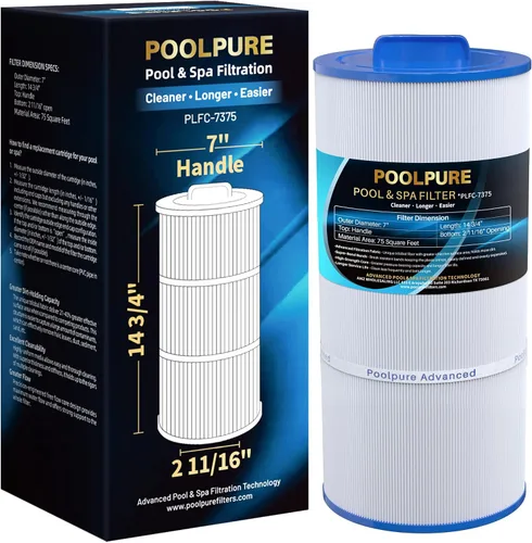 POOLPURE Filtro de spa C-7375 reemplaza PCD75N, Unicel C-7375, Filbur FC-3964, 1019301, AK-60032, APCC7500, 17543, Cartucho de filtro de 75 pies