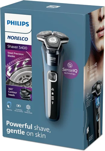 Miniatura 9 de Philips Norelco Shaver 5400, afeitadora recargable en seco y húmedo con recortadora emergente, S5880/81