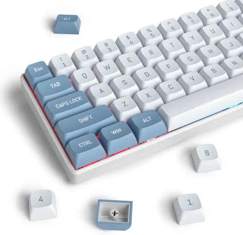 Miniatura 15 de GTSP 61 Teclas 60 Por Ciento, Teclas Ducky One 2 Mini para Teclado Mecánico Perfil OEM RGB PBT Set de Teclas con Extractor de Teclas para Cherry MX