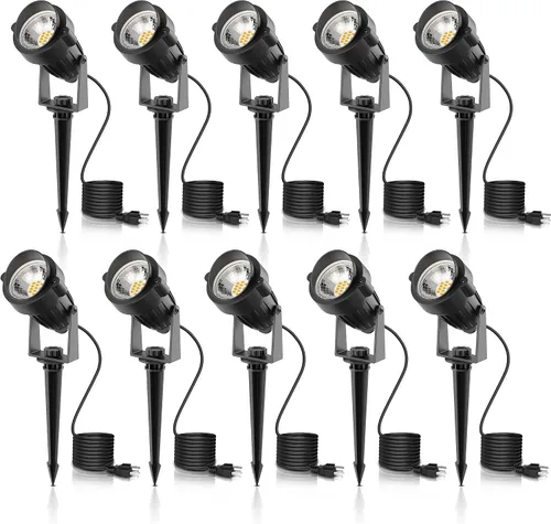 Miniatura 24 de L LOHAS LED Foco Navideño para Exterior, Luces Rojas para Patio, Encendido/Apagado Automático 5W 120V Iluminación de Paisaje para Casa
