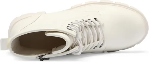 Miniatura 3 de GENSHUO Botas de combate para mujer - Botines de tacón bajo con cordones y cremallera