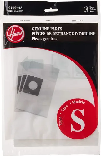 Miniatura 2 de Hoover Bolsas de aspiradora para aspiradoras de recipiente, paquete de 3, blancas, tipo S, parte # 4010064, repuesto de bolsas de vacío Hoover